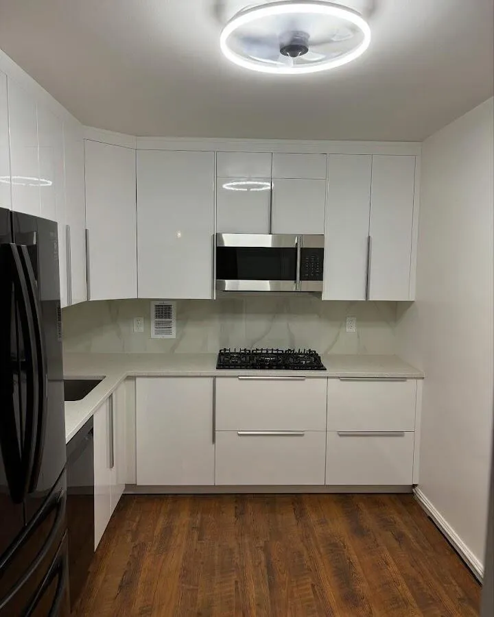 Renovated kitchen with quartz countertops in McPherson